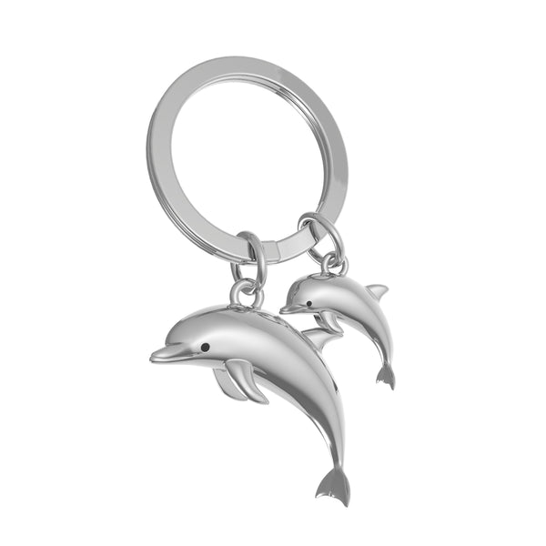 Keychain Dolphin with baby