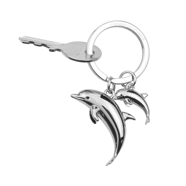 Keychain Dolphin with baby