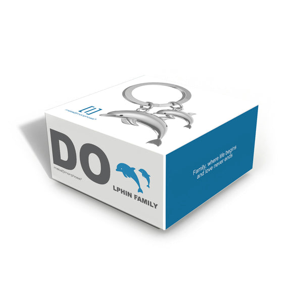 Keychain Dolphin with baby