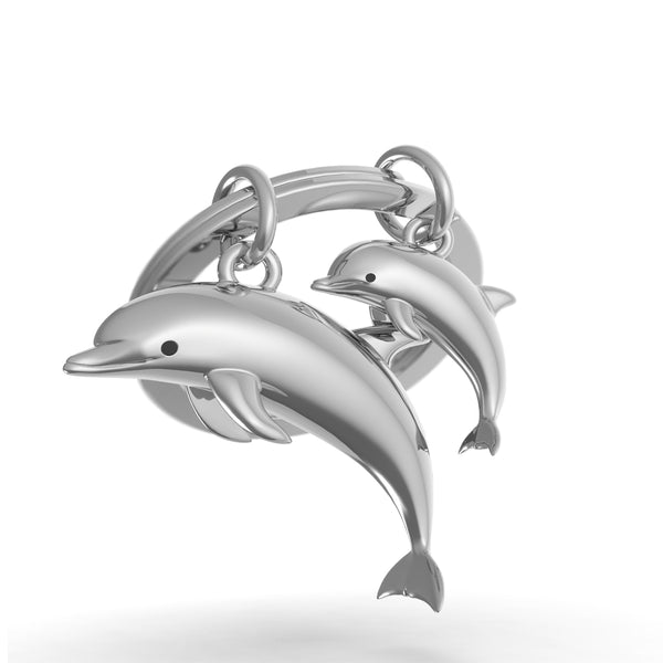 Keychain Dolphin with baby