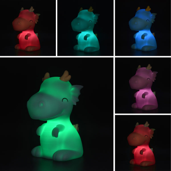 Mini Animal Dragon Night Light with Colour Changing and 15 Mins Timer