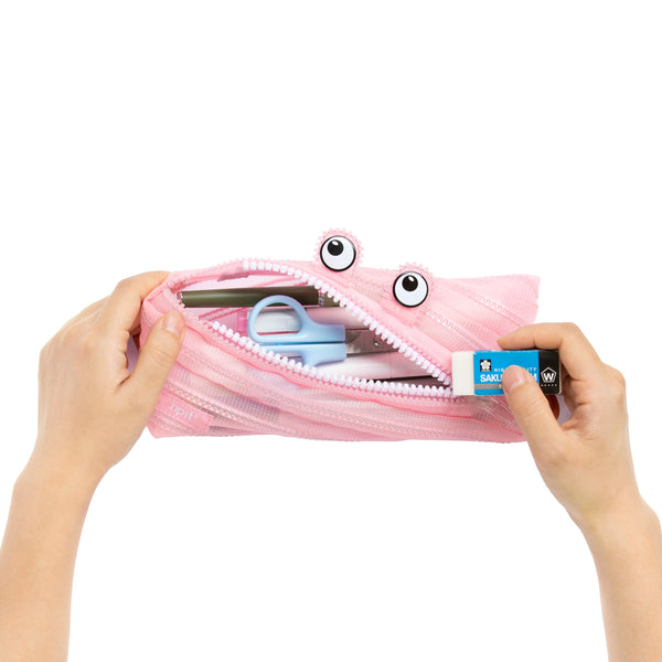 Mesh Monster Pouch Pink - Zigzagme