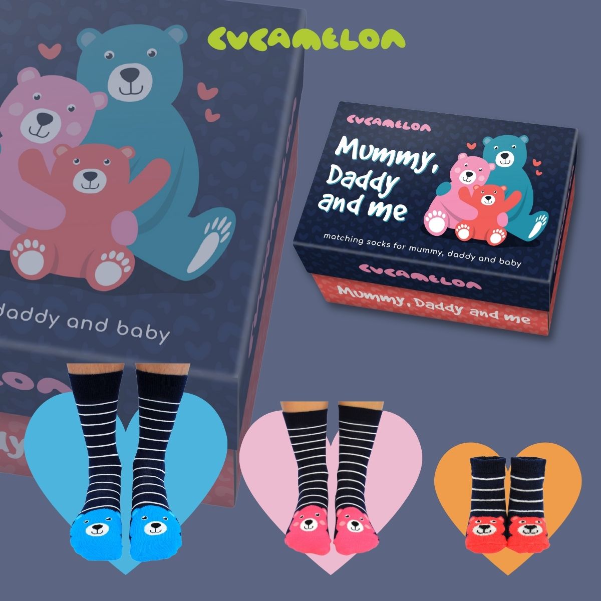 Baby Socks- 6-12 Months - Pack of 3 Pairs - I Love Mom Dad Socks – Moms Home