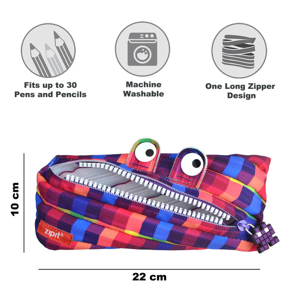 Pixel Monster Pouch Purple - Zigzagme