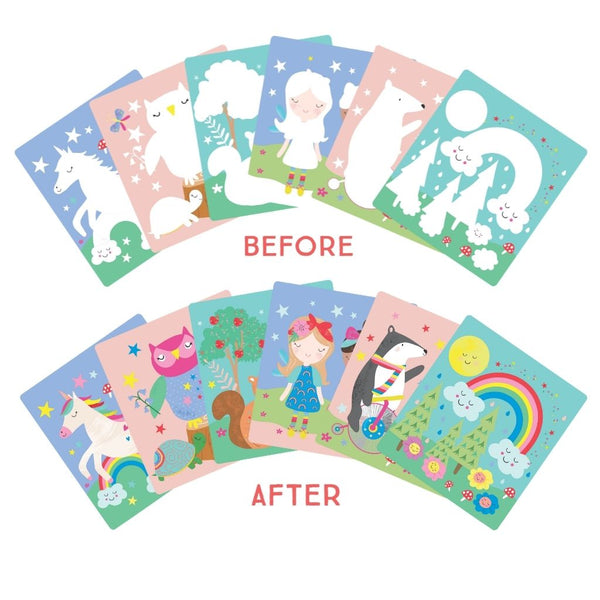 Colour Changing Watercard Flip Pad Rainbow Fairy