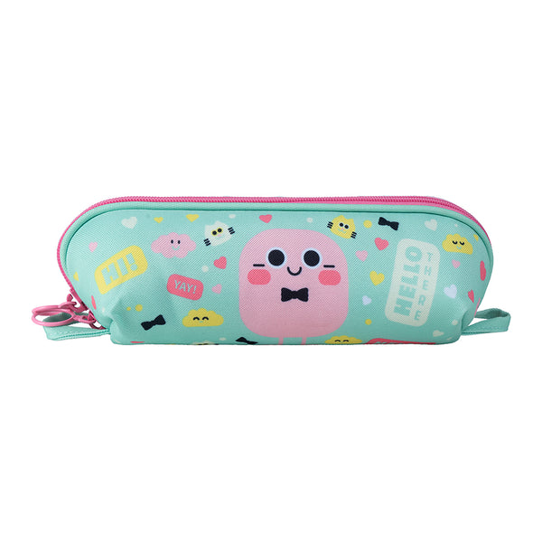 Kawaii Character Pencil Case In Dual Colour Blue & Pink