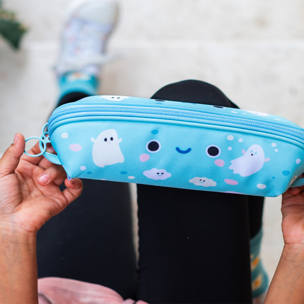 Kawaii Character Pencil Case Blue