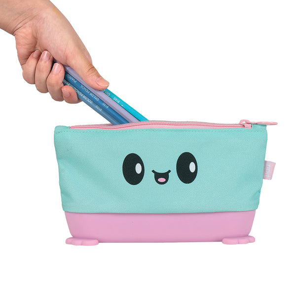 Cute Blue & Pink Silicone Standing Pouch