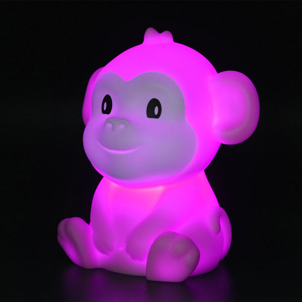 Mini Animal Monkey Night Light with Colour Changing and 15 Mins Timer