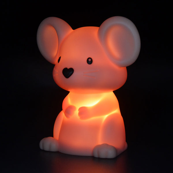 Mini Animal Mouse Night Light with Colour Changing and 15 Mins Timer
