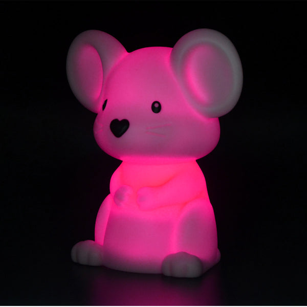 Mini Animal Mouse Night Light with Colour Changing and 15 Mins Timer