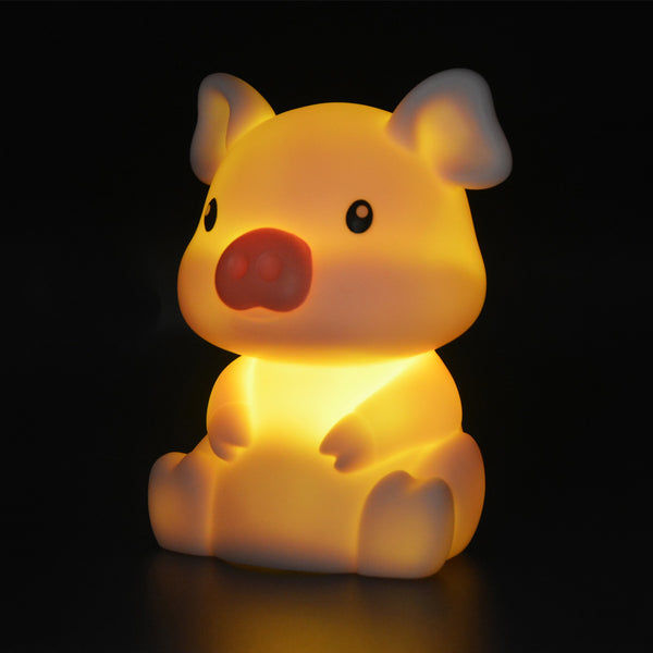 Mini Animal Piggy Night Light with Colour Changing and 15 Mins Timer