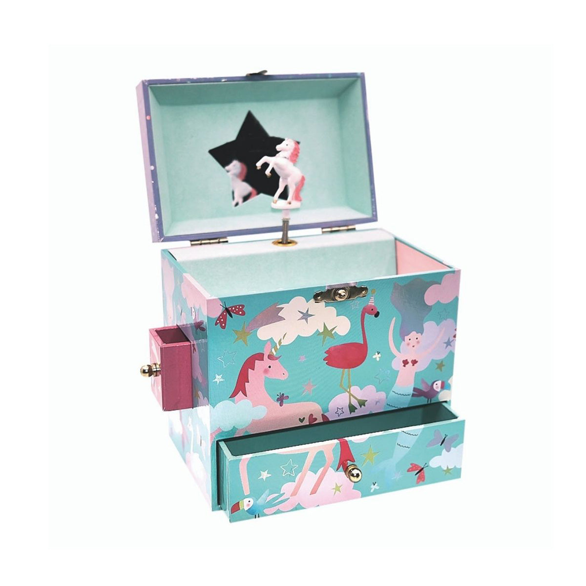 Musical Jewellery Box Fantasy - With 3 drawers