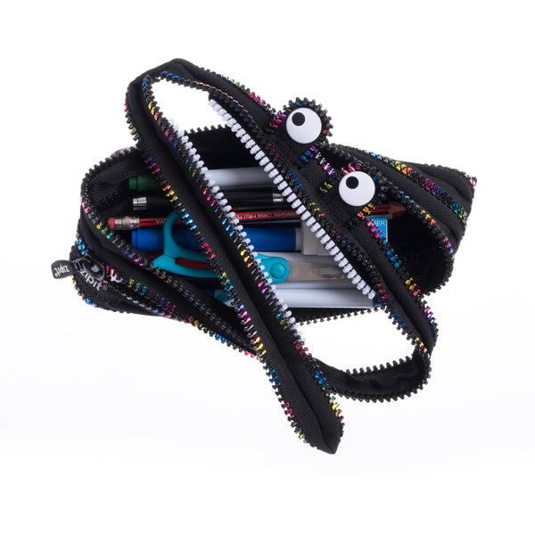 Monster Pouch Black & Rainbow - Zigzagme