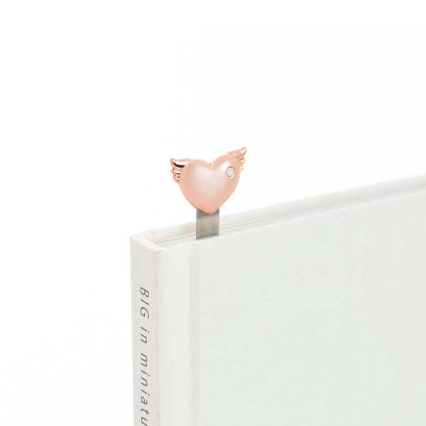 Bookmark Heart in Rose Gold - Zigzagme