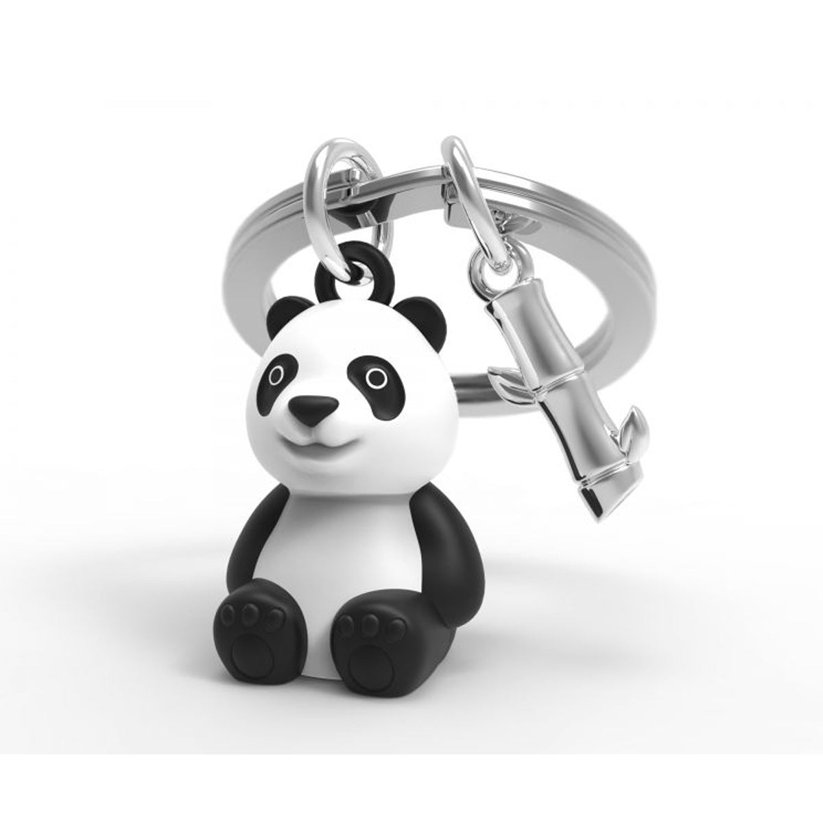 Keychain Panda with Bamboo