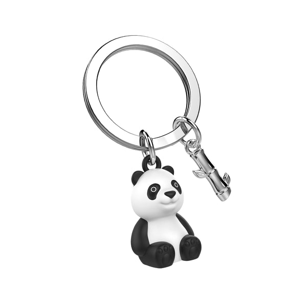 Keychain Panda with Bamboo