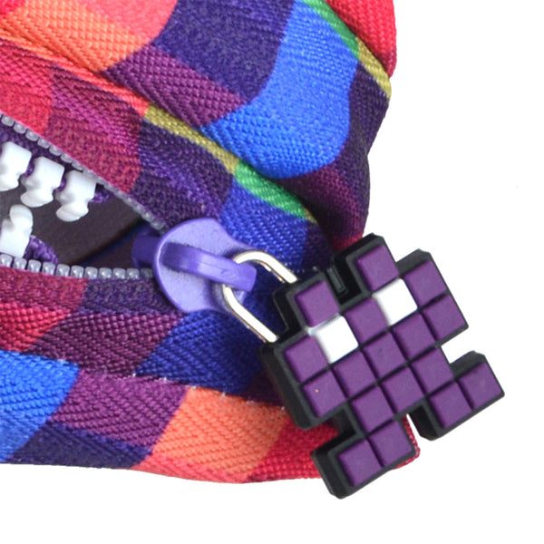 Pixel Monster Pouch Purple - Zigzagme