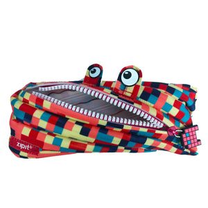 Pixel Monster Pouch Blue & Red - Zigzagme
