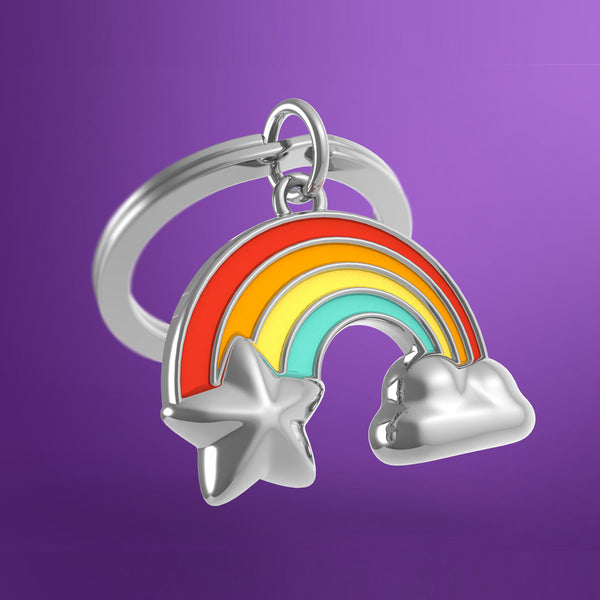 Keychain Rainbow Star & Cloud
