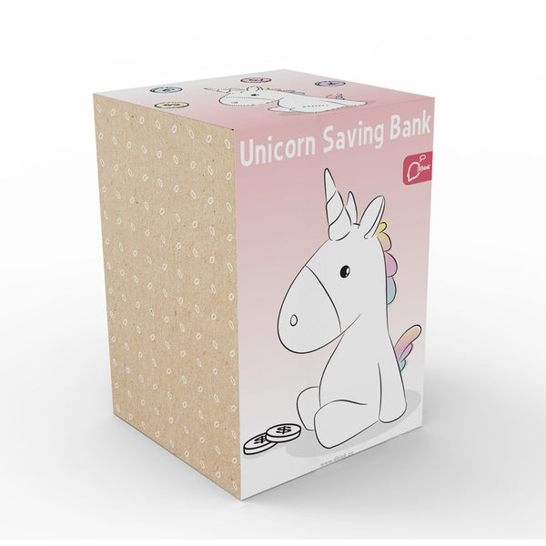 Dhink White Unicorn Savings Coinbank