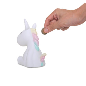 Dhink White Unicorn Savings Coinbank