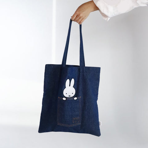 Miffy Blue Denim Tote Bag